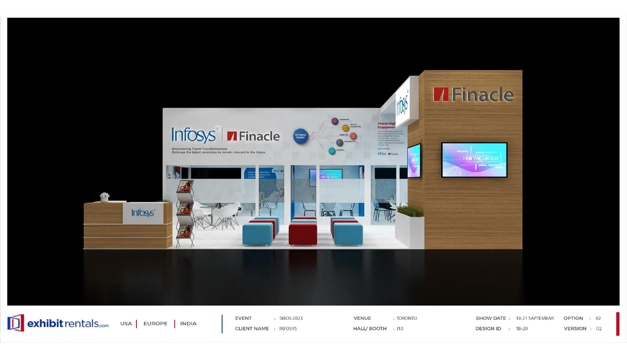 30x40 Peninsula booth design by Exhibit-Rentals